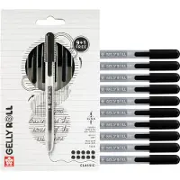 Sakura 9 + 1 GRATIS: Gelly Roll Retractable Classic Gelschreiber transparent 0,4 mm, Schreibfarbe: s