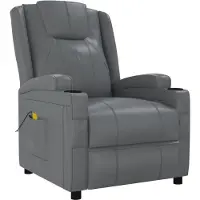 vidaXL Massagesessel Anthrazit Kunstleder