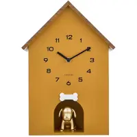 Karlsson - Wanduhr Dog House - ockerfarben - 11.5x26.5x36.5cm