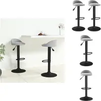vidaXL Barhocker 2 Stk. Hellgrau Samt - Barhocker
