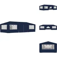 vidaXL Profi-Partyzelt mit Seitenwänden 4×9 m Blau 90 g/m² - Pavillons & Partyzelte
