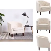 vidaXL Sessel Beige Stoff - Sessel