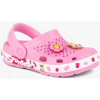 Coqui Kinder Clogs Lindo Pink, Spongebob-Kollektion, mit Belüftungslöchern, Fersenriemen und rutschfester Sohle