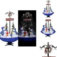vidaXL Weihnachtsbaum mit Schnee und Schirm-Fuß Blau 170 cm PVC - Weihnachtsbäume