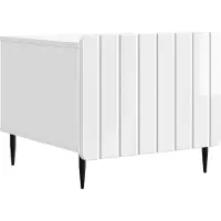vidaXL Couchtisch Hochglanz Weiß 49 x 50 x 42 cm Holzwerkstoff