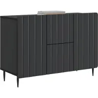 vidaXL Sideboard Schwarz 89 x 34,5 x 62 cm Holzwerkstoff