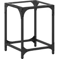 vidaXL Couchtisch mit Glasplatte Transparent 30x30x40 cm Stahl