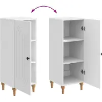 vidaXL Sideboard Hochglanz Weiß 33 x 34,5 x 90 cm Holzwerkstoff