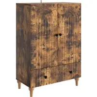 vidaXL Sideboard Geräucherte Eiche 66 x 34,5 x 95 cm Holzwerkstoff