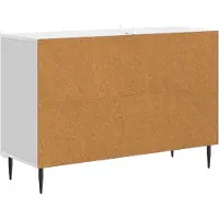 vidaXL Sideboard Hochglanz Weiß 89 x 34,5 x 62 cm Holzwerkstoff