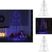 vidaXL Weihnachtsbaum in Kegelform 200 LEDs Indoor Outdoor 98x150 cm - Weihnachtsbäume