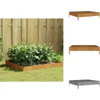 vidaXL Hochbeet 100x100x26 cm Cortenstahl