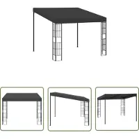 The Living Store Wand-Pavillon 3x3 m Anthrazit Stoff