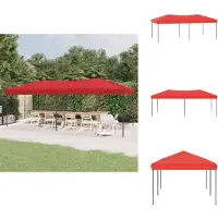 vidaXL Partyzelt Faltbar Rot 3x6 m - Pavillons & Partyzelte
