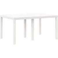 vidaXL Garten Essgruppe 5 stk. Weiß Polt Rattan