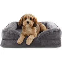 DS Produkte Lumaland Hundebett Indoor Cord S 70x60x9cm grau