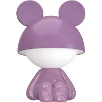 Luxus Europe - Nachtlampe Kinderzimmer Mouse Lila - Draadloos LED Nachtlampje Kinderen - USB-C Oplaadbaar