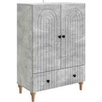vidaXL Sideboard Betongrau 66 x 34,5 x 95 cm Holzwerkstoff