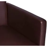 vidaXL Esszimmerstühle 2 Stk. Braun Kunstleder
