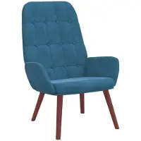 vidaXL Relaxsessel Blau Samt
