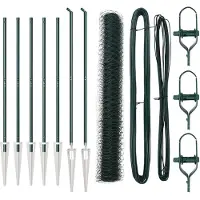 vidaXL Sechseckzaun mit Pfosten 10 x 1,2 m PVC-beschichteter Stahl