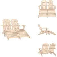 vidaXL 2-Sitzer Adirondack-Gartenbank mit Fußstütze Tannenholz - Gartenstühle