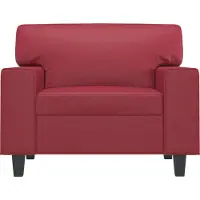 vidaXL Sessel Weinrot 60 cm Kunstleder