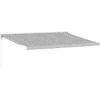 vidaXL Markise Einziehbar Anthrazit und Weiß 4,5x3 m Stoff Aluminium