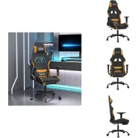 vidaXL Gaming-Stuhl mit Fußstütze Schwarz und Orange Stoff
