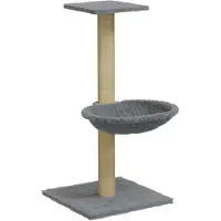 Syfax Kratzbaum mit Sisal-Kratzsäule Hellgrau 74 cm