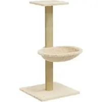 Syfax Kratzbaum mit Sisal-Kratzsäule Creme 74 cm