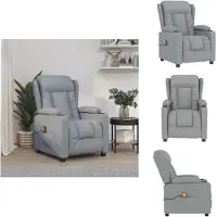 vidaXL Massagesessel Hellgrau Stoff - Massagesessel