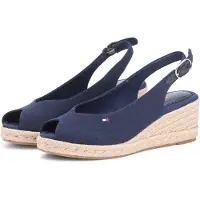 Tommy Hilfiger Espadrilles Mid Wedge Espad Slingback FW0FW09228 Dunkelblau