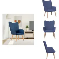 The Living Store Relaxsessel Blau Stoff
