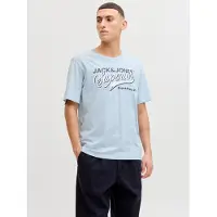 Jack & Jones Rundhalsshirt "JJELOGO TEE SS O-NECK 2 COL SS26 SN" mit Grafikprint