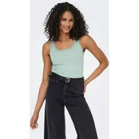ONLY Tanktop "ONLSARA – Tanktop mit Spitzendetail am Ausschnitt" Baumwollmischung, regular fit