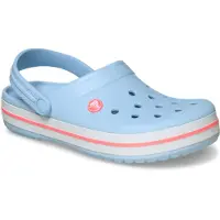 Crocs Clog "Crocband Clog", Damen, Gr. 36, Croslite, blau (blau frost), kontrastfarbene Details, Schuhe Clog, Sommerschuh, Schlappen, Hausschuh mit zweifarbiger Laufsohle