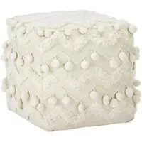 Zandiara Pouf POMPOM Pompom in Creme ca. 45x45x45cm