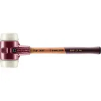 HALDER Schonhammer Durchmesser 80mm 3090g Simplex Nylon weiß mit Holzstiel - 3008080