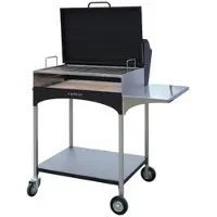 Famur BK 8 ELITE - Grill 2 in 1 zum Grillen mit Holz oder Kohle