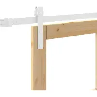 vidaXL Schiebetür ORKDAL Natur 93 x 211 cm Massivholz Kiefer und Glas