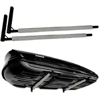 Markenlos Wandhalterung für Dachboxen grau 82 cm aus Stahl zur Aufbewahrung von Dachkoffern, Gartengeräten, Skiboxen, Sportgeräten und Surfboards