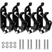 Markenlos 4 Stück Schaufelhalter für Dachträger, Zubehör für Dachträger, Wandmontagehalterungen, Klemmmontagesatz, Gummi Dachträgerklemmen, geeignet für Offroad Dachgepäckträger, Boote, Äxte