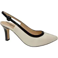 Peter kaiser 79640 13D, Peeptoes & Slingpumps in Weiß / Schwarz für Damen, Größe 38,5