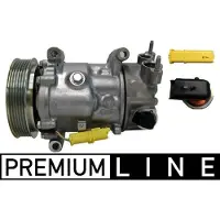 MAHLE ORIGINAL ACP 596 000P SD6C12 Klimaanlage Klimakompressor PAG 46 SP-A2 R1234yf R134a passend für PEUGEOT 207 (WA, WC) 207 CC (WD) 208 I Schrägheck