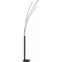 JUST LIGHT MAJA LED Stehleuchte Warmweiss 18,6W 3-fach schwarz 15383-18