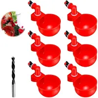 Markenlos 6 Stück Hühnertränke Automatische Geflügeltränke DIY Montage Hühnerwasserspender für Geflügel wie Hühner, Enten, Gänse, Truthähne