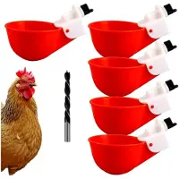 Markenlos 5 Stück automatische Geflügeltränke für Hühner, Enten, Gänse, Truthähne und Tauben