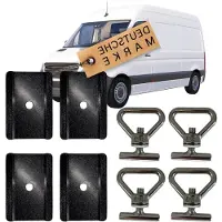 Markenlos 4 Zurrösen und 4 Abdeckungen kompatibel mit Mercedes Benz Vito V-Klasse W447 Viano W639 Ladungssicherung Zubehör