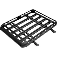 Markenlos Aluminium Dachgepäckträger, Dachkorb für Autos, Universeller Dachkorb, 68 kg Tragfähigkeit, 127 * 97 cm, Aerodynamisch geeignet für SUV-Modelle, Schwarz
